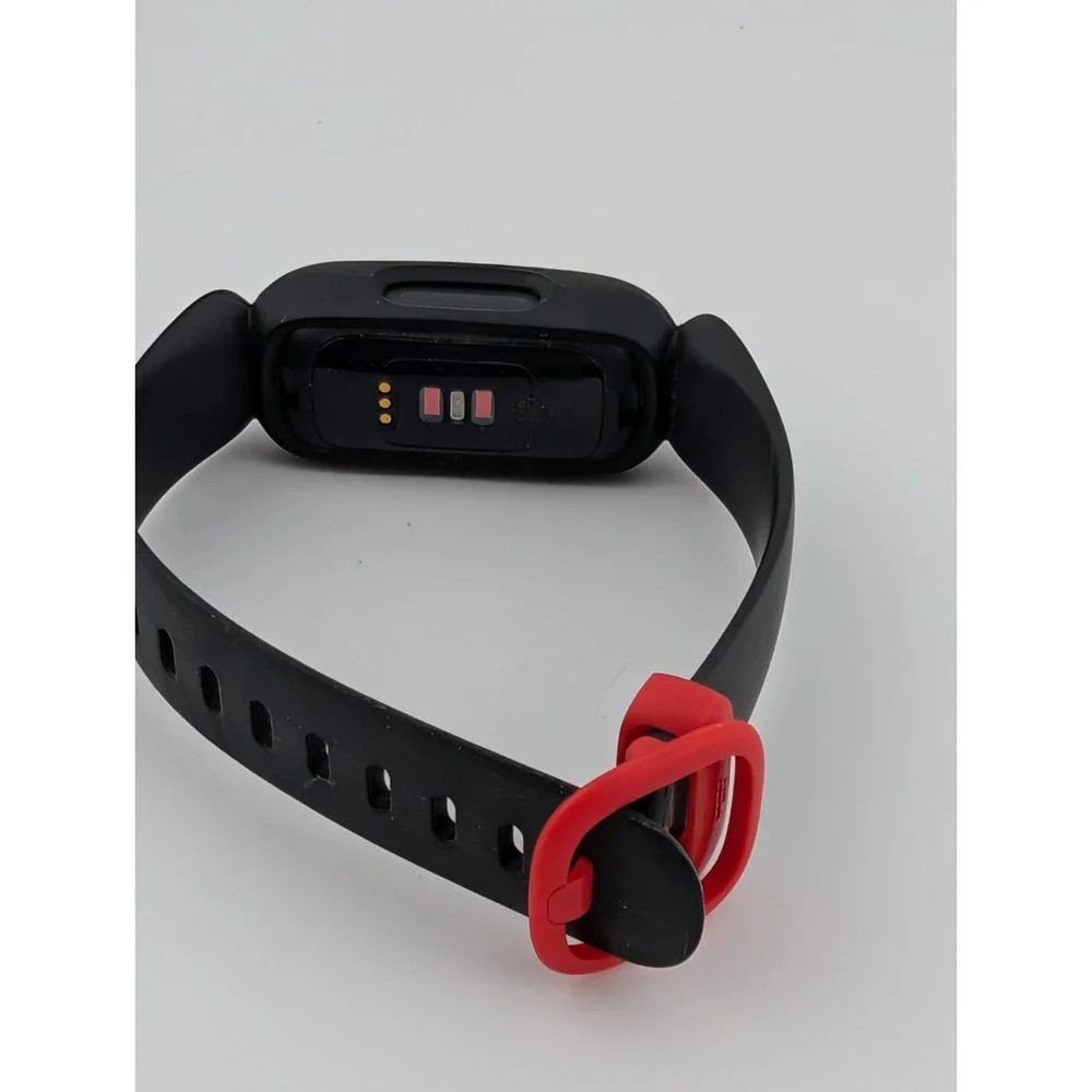 Fitbit‎ Inspire 2 Activity Tracker FB418 Small Black/Red Band- Tested Working